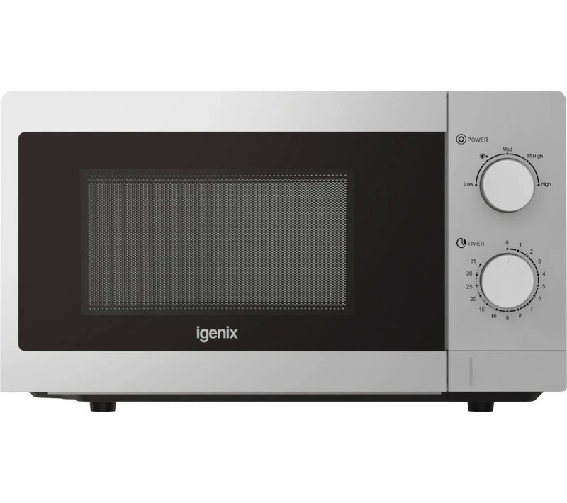 Image of IGENIX IGMS08080S Solo Microwave - Silver/Grey 5016368010464