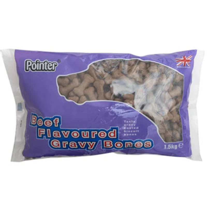 Image of Pointer Gravy Beef Flavored Bones Dog Treats 1.5Kg
