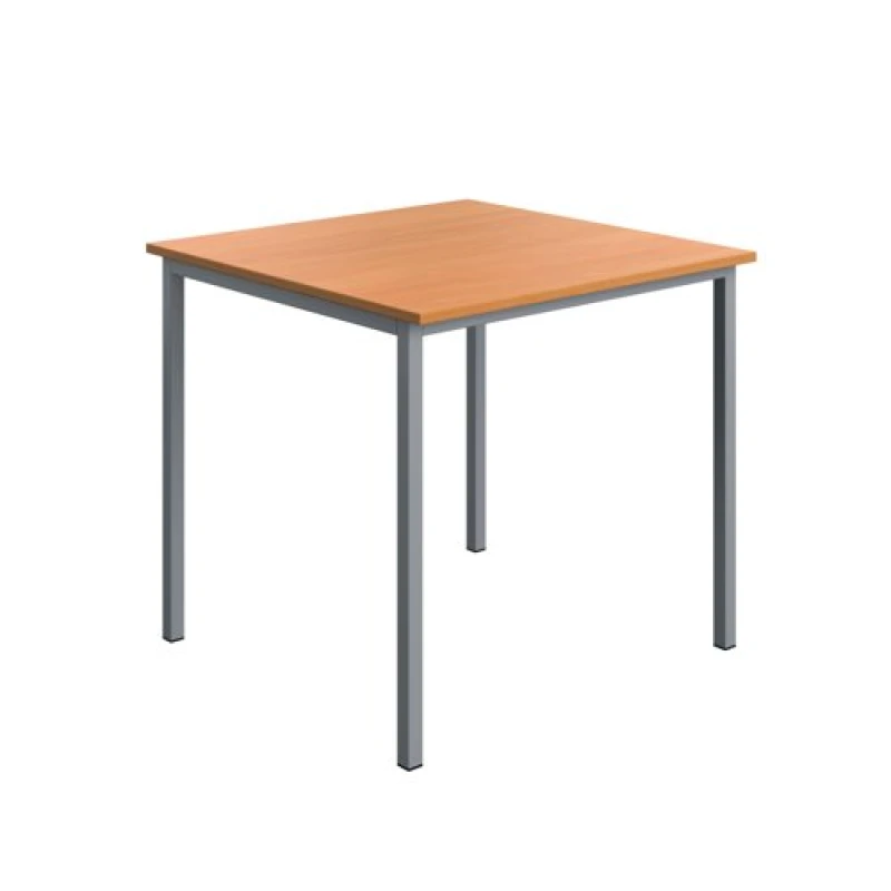 Image of Serrion Square Multipurpose Table 800x800x730mm Beech/Silver KF800246