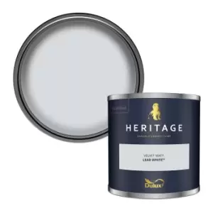 Image of Dulux Heritage Velvet Matt Lead White Matt Emulsion Paint 125ml