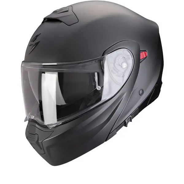 Image of Scorpion Exo-930 Evo Solid Black Perle Mat Modular Helmet 3XL