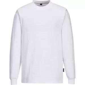 Image of Portwest Anti Static ESD Long Sleeve T Shirt White L