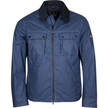Image of Barbour International Summer Baffins Wax Jacket - Blue