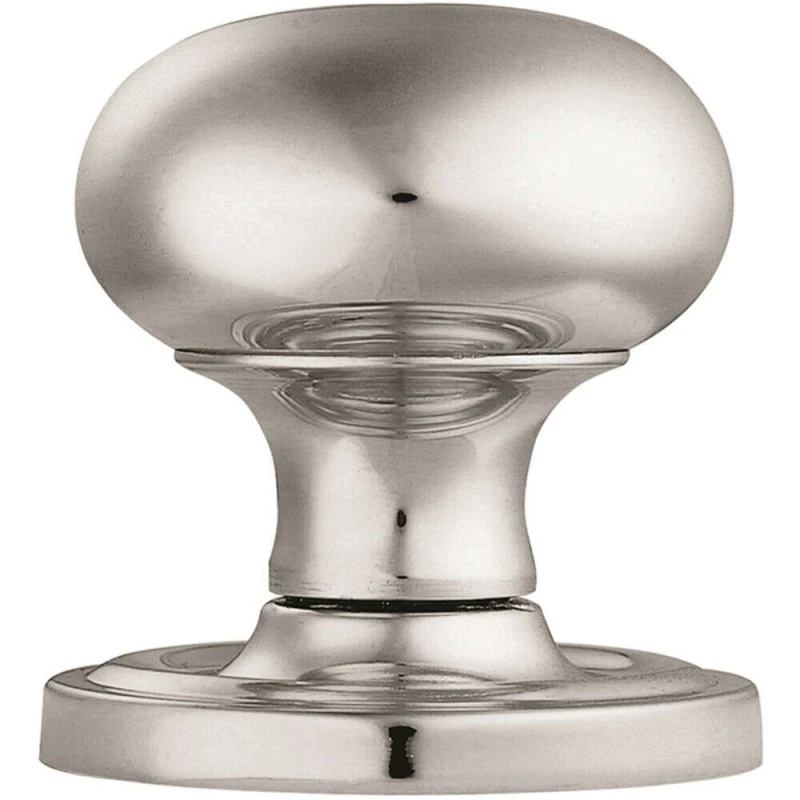 Image of Loops PAIR Mushroom Mortice Door Knob 59mm Dia Concealed Rose Polished Chrome Multi