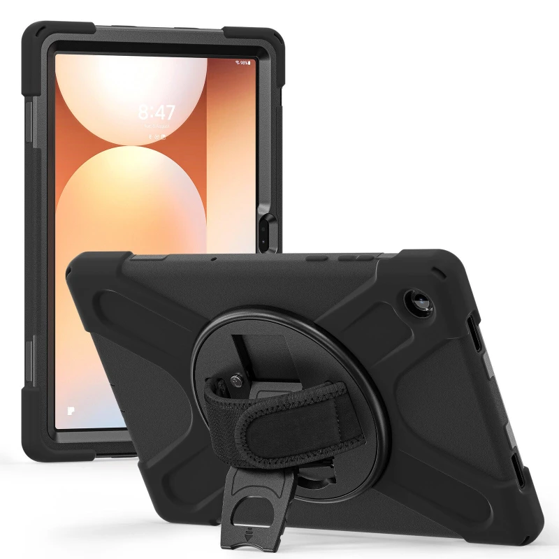 Image of Tech air Techair TAXSGA044H Samsung Tab A11+ military grade drop protection rugged case with hand strap TAXSGA044H