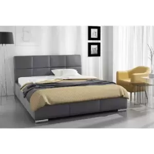 Image of Simplier Upholstered Beds - Plush Velvet, King Size Frame, Grey - Grey