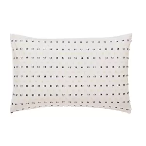 Image of Helena Springfield Moda Woven Dash Charcoal 100% Cotton Duvet Cover and Pillowcase Set Charcoal and White