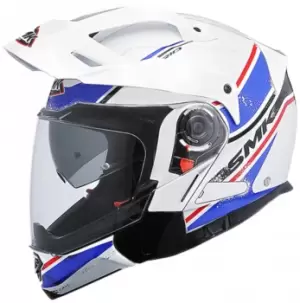 Image of SMK Hybrid Evo Tide Modular Helmet, white-blue, Size S, white-blue, Size S