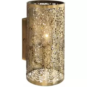 Image of Dimming LED Wall Light Pretty Brass Birds Steel Shade Modern Metal Lamp Fitting