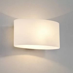 Image of 1 Light Indoor Wall Light White Glass, E27