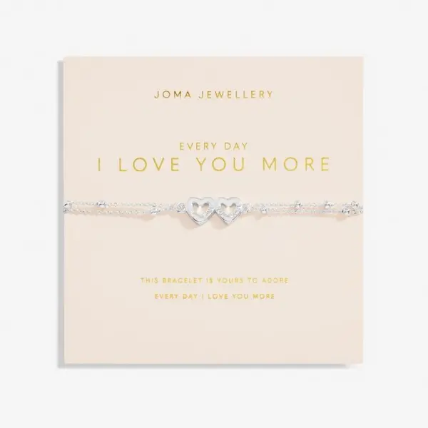 Image of Every Day I Love You More Silver Plated 18cm + 3cm Bracelet 6740