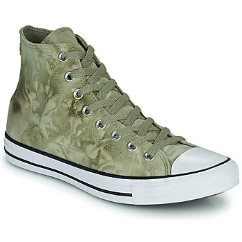 Image of Converse CHUCK TAYLOR ALL STAR SUMMER DAZE - WASH HI mens Shoes (High-top Trainers) in Green,9.5,10.5