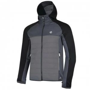 Image of Dare2B Coordinate Hybrid Hooded Baffled Jacket - Blk/Alu/Ebny