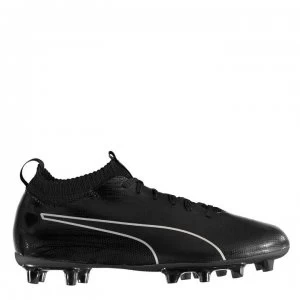 Image of Puma evoKNIT Junior FG Football Boots - Triple Black