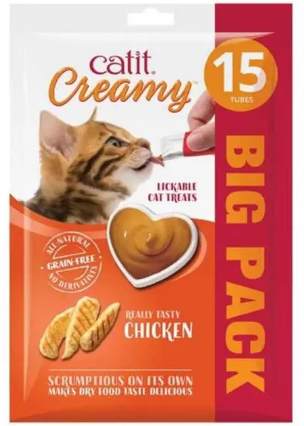 Image of Catit Creamy Chicken Cat Treats 15Pcs