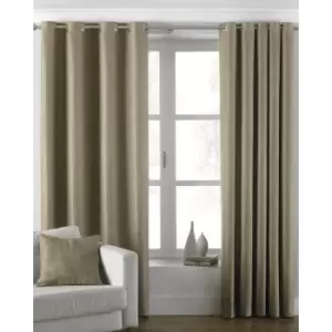 Image of Riva Home Atlantic Eyelet Ringtop Curtains (229 x 137cm) (Latte) - Latte