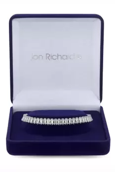 Image of Rhodium Plated Cubic Zirconia Baguette Bracelet - Gift Boxed