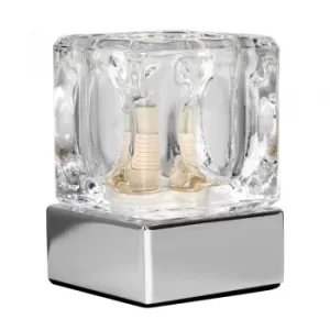 Image of Ice Cube Touch Table Lamp in Chrome