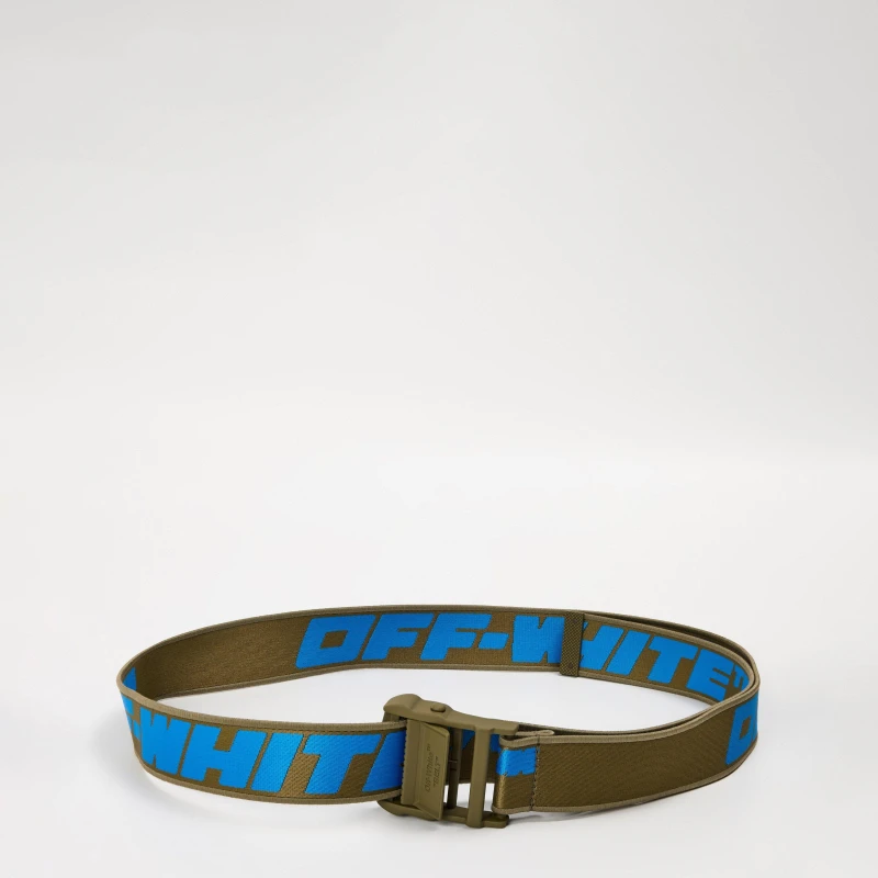 Image of Off White Mens - Graphic Fabric Belt Green/Navy male One Size
