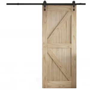Image of Cottage FLB Sliding Barn Door with Industrial Track 2073 x 862mm