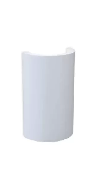 Image of Gallery LED 2 Light Round Plaster Indoor Wall Light White