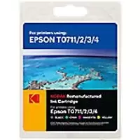 Image of Kodak Epson Cheetah T0715 Black And Tri Colour Ink Cartridge
