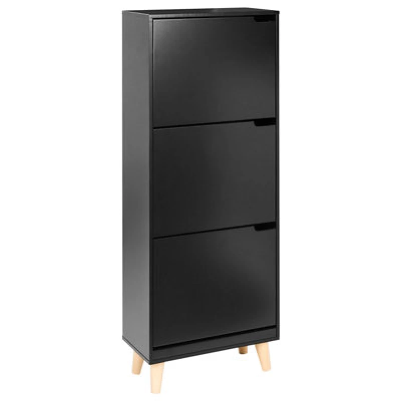 Image of Beliani Shoe Storage Cabinet Neika Black