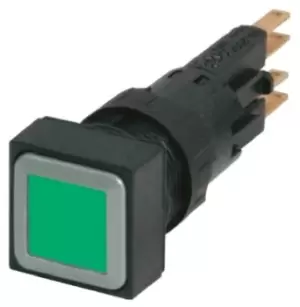 Image of Eaton, RMQ16 Non-illuminated Green Square, 16mm Maintained Push In
