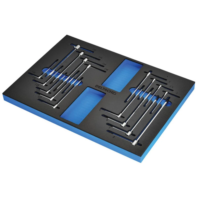 Image of Bunker 17 Piece T Handle Torx and Hex Key Set in EVA Foam Inlay DELTACH-561008