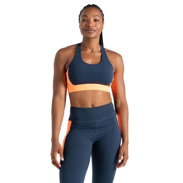 Image of Dare 2B Womens Swift II Sports Bra XL - Bust 44' Moonlight Denim/Live Wire DWU407-FX4-XL