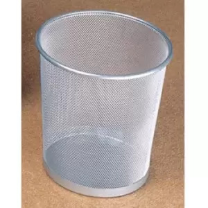 Image of Helit the circle network H2518500 Waste paper basket 15 l (Ø x H) 265mm x 280 mm Metal Silver