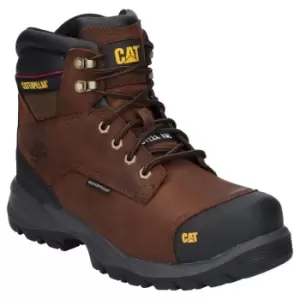 Image of Caterpillar Mens Spiro Lace Up Waterproof Safety Boot (7 UK) (Dark Brown)