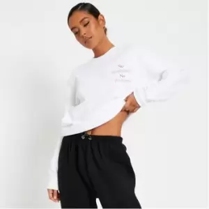 Image of I Saw It First No Boyfriend No Problem Graphic Print Sweatshirt - White