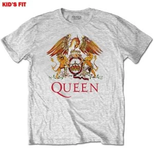 Image of Queen - Classic Crest Kids 7 - 8 Years T-Shirt - Grey