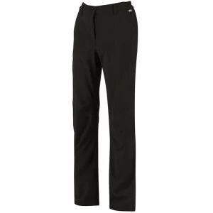 Image of Regatta Womens Fenton Softshell Walking Trousers, Long Leg Length - Black