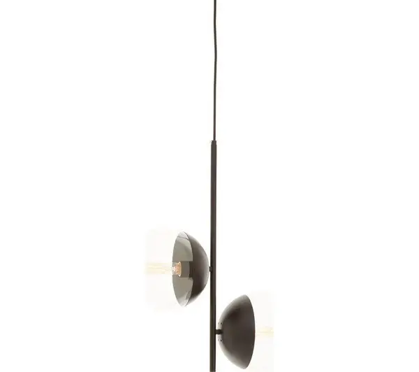 Image of INTERIORS by Premier Revive 2 Pendant Ceiling Light - Black 5018705483016