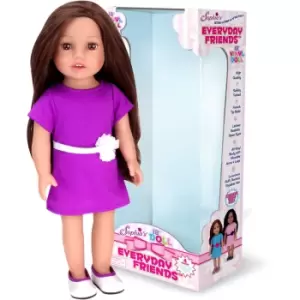 Image of Sophia's by Teamson Kids 18 All Vinyl Brunette Hair Doll Miley with Brown Eyes