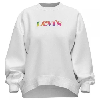 Image of Levis Levis Graphic Crew Sweater - LOGO FILL WHITE
