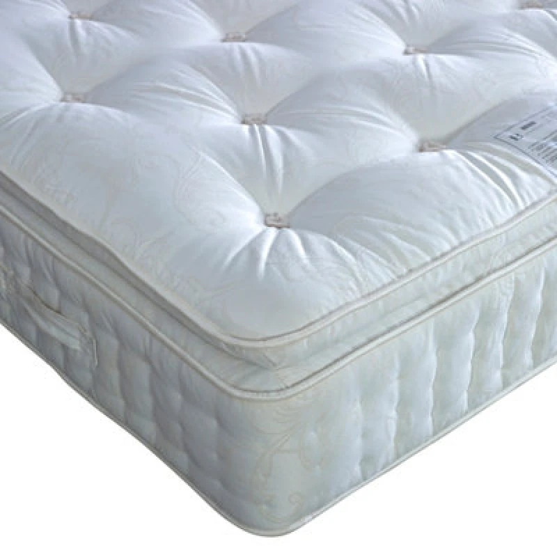 Image of Bedmaster Bedmaster Signature Pillow Top 2000 Pocket Sprung Natural Mattress in White Size: Small Double White Small Double Unisex 0764283934451