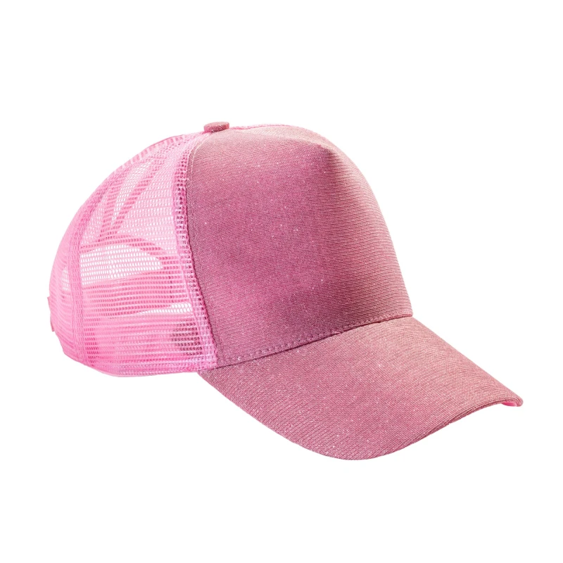 Image of Result Result Men New York Sparkle Trucker Cap in Baby Pink Baby Pink One Size Male 5063417941651