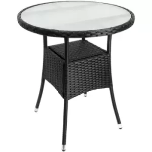 Image of Rattan Bistro Table Black 60cm
