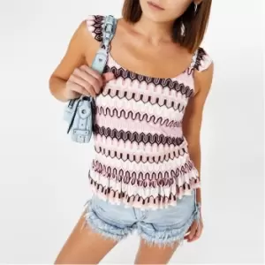 Image of I Saw It First Frill Detail Vest Top - Pink