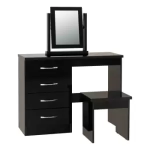 Image of Seconique Nevada Dressing Table Set - Black Gloss