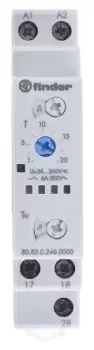 Image of Finder DPNO Timer Relay, Star Delta, 24 240V ac/dc 0.1 20 min, 0.1 20s, DIN Rail Mount