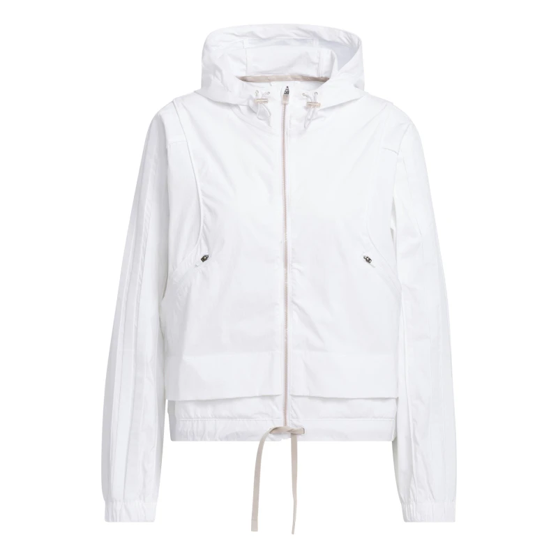 Image of adidas Full Zip Performance Hoodie White female 10 (S)