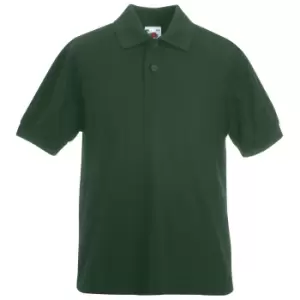 Image of Fruit Of The Loom Childrens/Kids Unisex 65/35 Pique Polo Shirt (7-8) (Bottle Green)