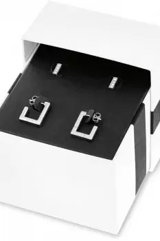 Image of Ladies CKJ Soft Squares Earrings 35000459