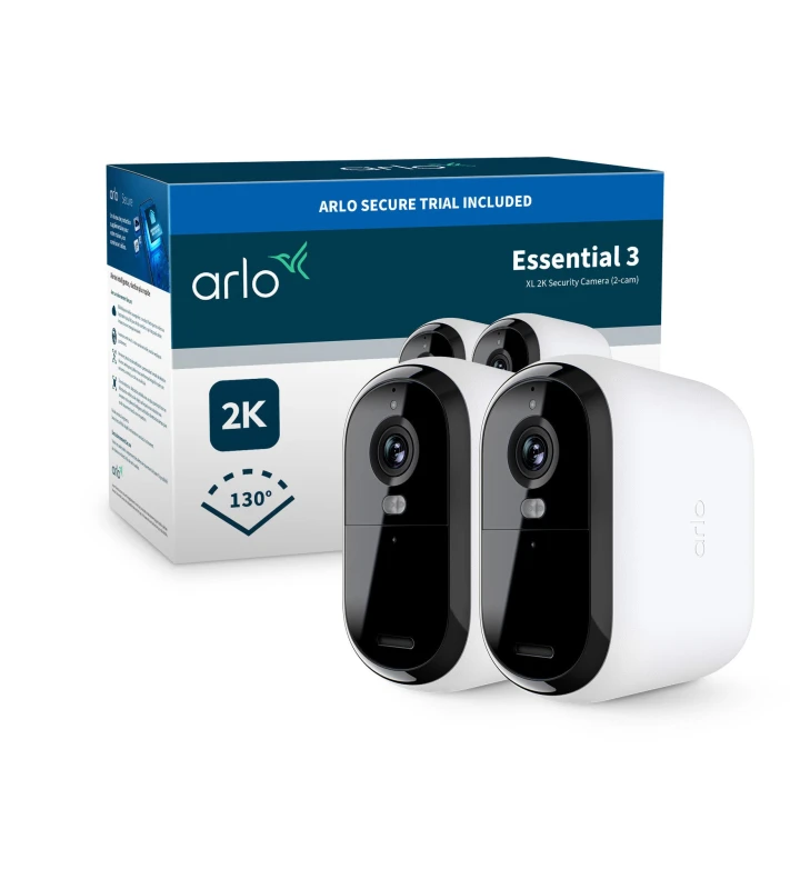 Image of Arlo Arlo Essential 3 XL 2K Security Camera, 2-cam VMC3282-100EUS
