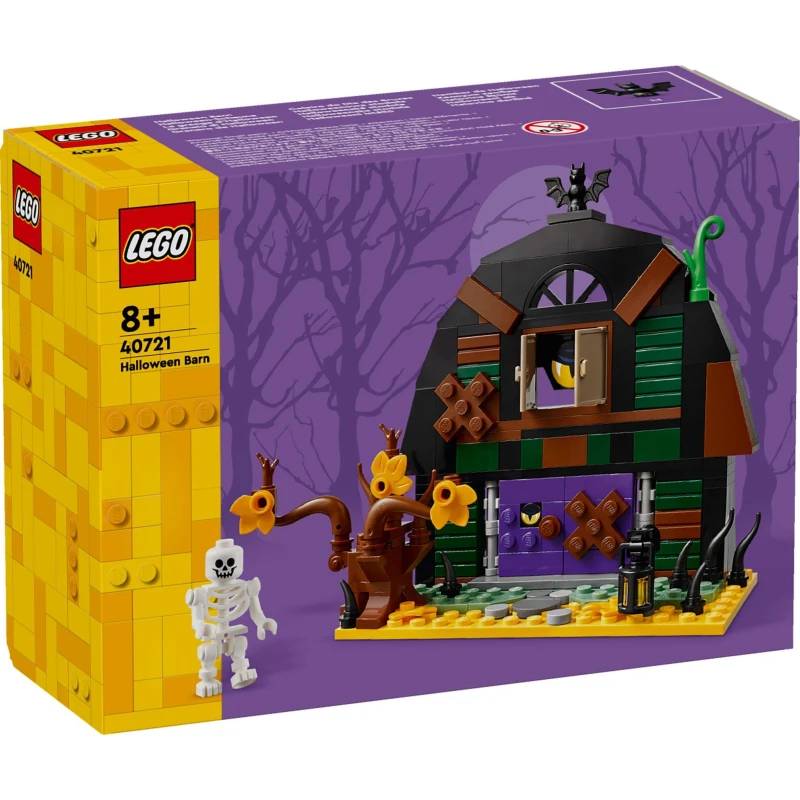 Image of LEGO Halloween Barn - Play & Display Toy with a Skeleton Minifigure and Spooky Accessories incl. a Bat & Lamps - Creative Gift for 8+ Year Old Boys an