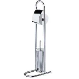 Image of Premier Housewares Toilet Brush / Roll Holder Chrome